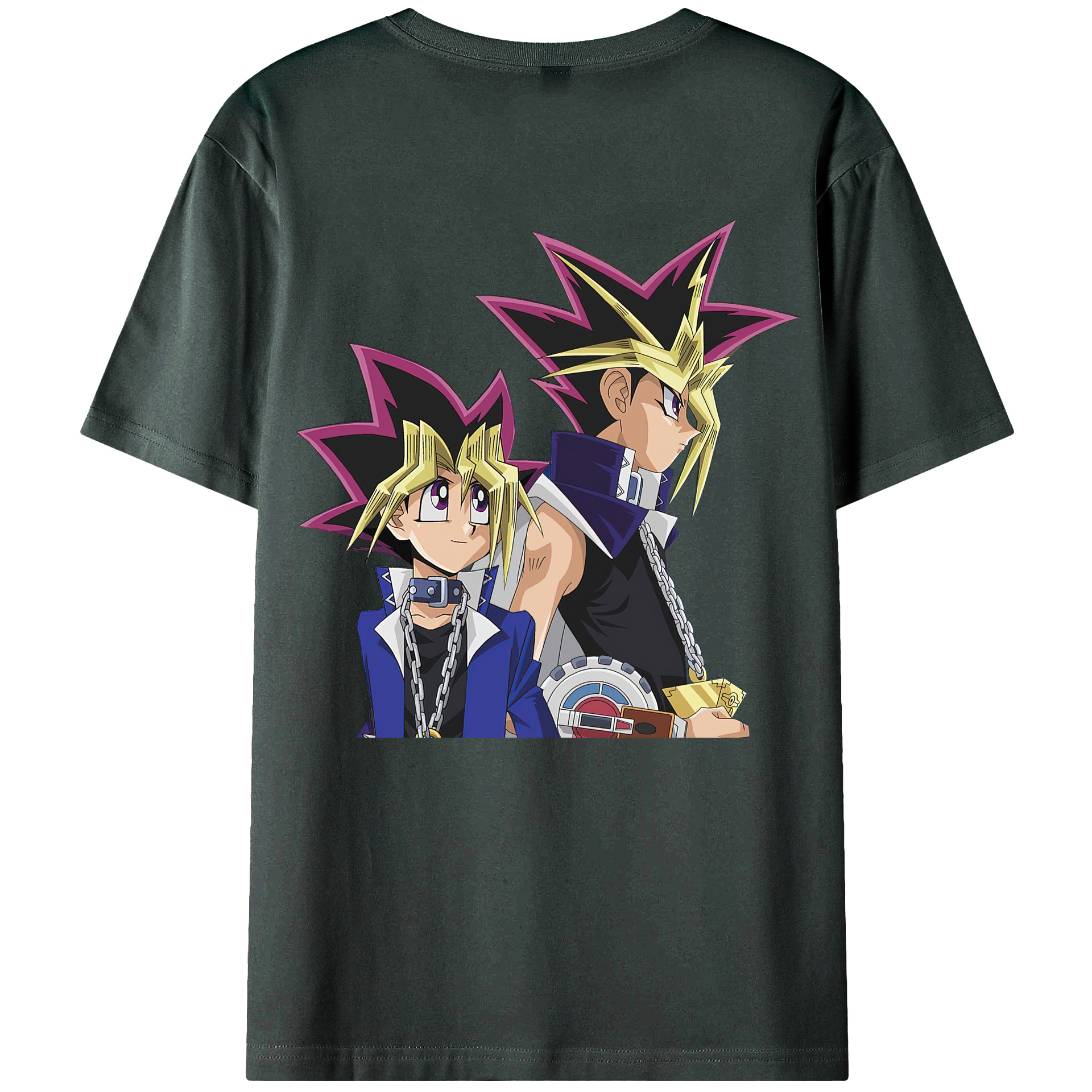 （画像用） 遊☆戯☆王 Yu-Gi-Oh! 綿100％ メンズ半袖Tシャツ（バックプリント） 通気性